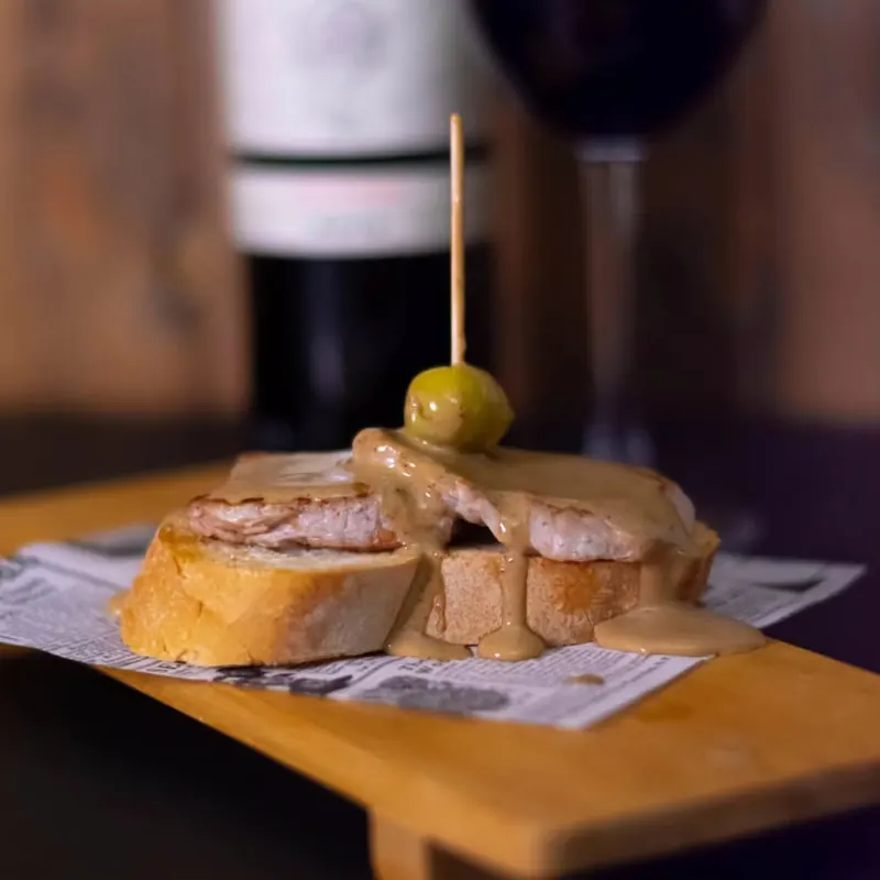 Pintxo de solomillo de cerdo a la pimienta